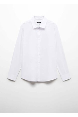 پیراهن آبی مردانه مانگو 67040637