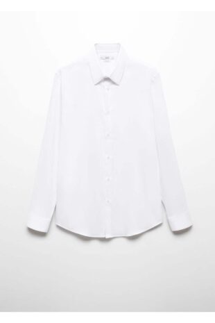 پیراهن آبی مردانه مانگو 67050268