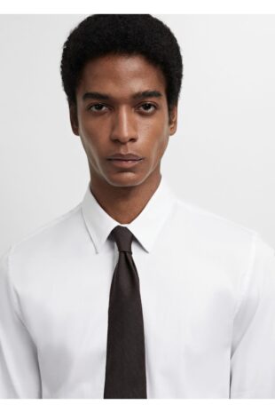 پیراهن آبی مردانه مانگو 67050268