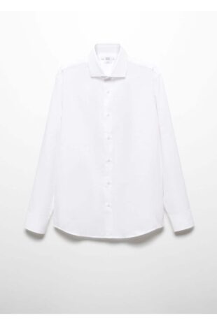 پیراهن آبی مردانه مانگو 67050624