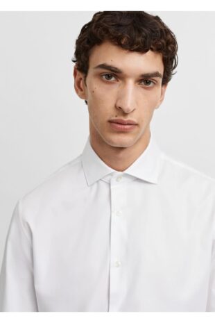 پیراهن آبی مردانه مانگو 67050624