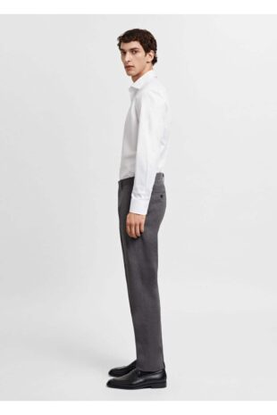 پیراهن آبی مردانه مانگو 67050624