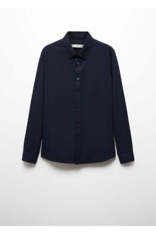 پیراهن لاجورد مردانه مانگو 67080625