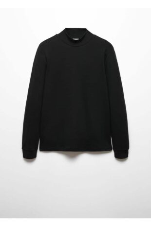 تی شرت سیاه مردانه مانگو 67030442