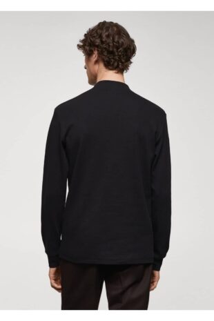 تی شرت سیاه مردانه مانگو 67030442