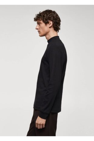 تی شرت سیاه مردانه مانگو 67030442