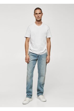 تی شرت آبی مردانه مانگو 67090643