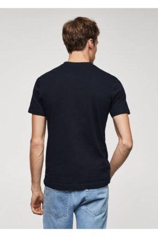 تی شرت لاجورد مردانه مانگو 67090643