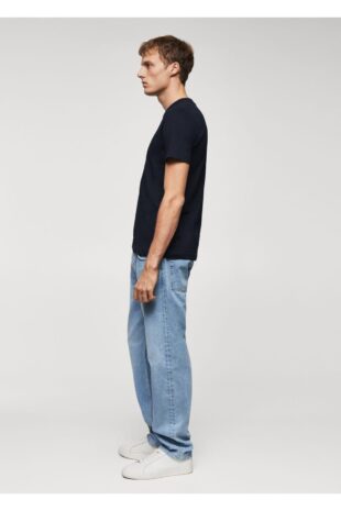 تی شرت لاجورد مردانه مانگو 67090643