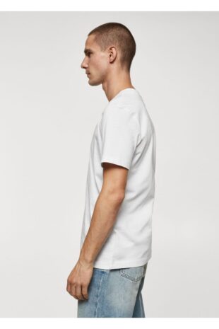 تی شرت آبی مردانه مانگو 67090643