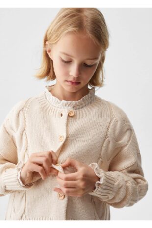 ژاکت بژ دخترانه مانگو 67092919