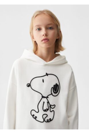 سویشرت سفید دخترانه مانگو 67013693