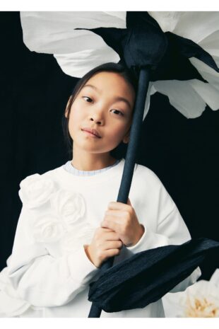 سویشرت سفید دخترانه مانگو 67013697