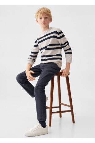 شلوار لاجورد فاق نرمال پسرانه مانگو 67052531