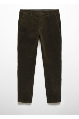 شلوار خاکی فاق نرمال مردانه مانگو 67000629