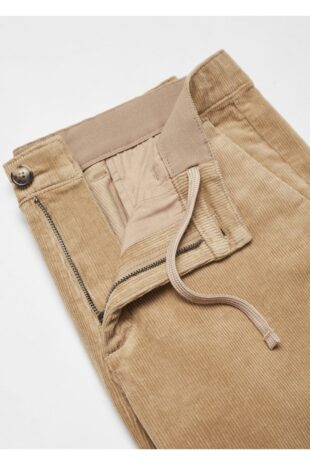 شلوار بژ فاق نرمال مردانه مانگو 67000629