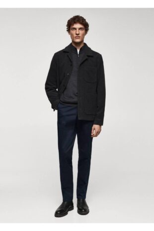 شلوار لاجورد فاق نرمال مردانه مانگو 67000657