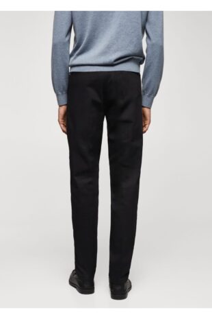 شلوار سیاه فاق نرمال مردانه مانگو 67000657
