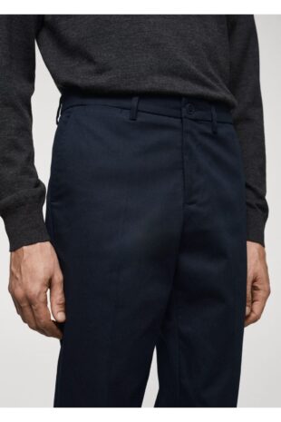 شلوار لاجورد فاق نرمال مردانه مانگو 67000657