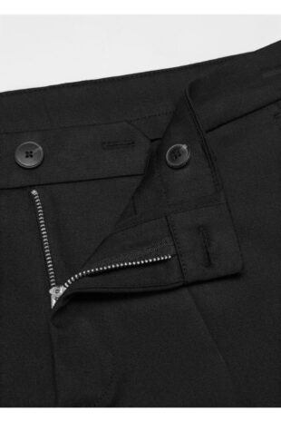 شلوار سیاه فاق نرمال مردانه مانگو 67000657