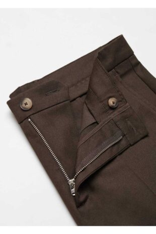 شلوار قهوه ای فاق نرمال مردانه مانگو 67000657