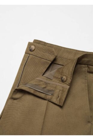 شلوار قهوه ای فاق نرمال مردانه مانگو 67000657