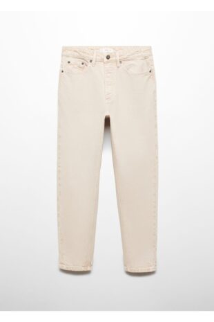 شلوار بژ فاق نرمال مردانه مانگو 67030676