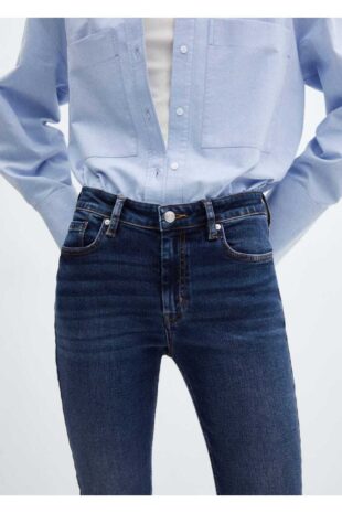 شلوارک آبی فاق نرمال زنانه مانگو 67020344