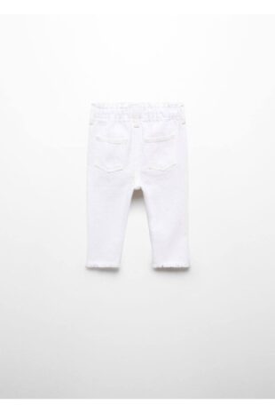 شلوارک سفید فاق نرمال دخترانه مانگو 67060660