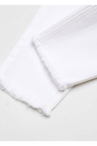 شلوارک سفید فاق نرمال دخترانه مانگو 67060660