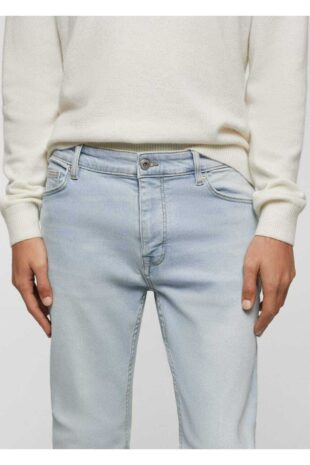 شلوارک آبی فاق نرمال مردانه مانگو 67010638