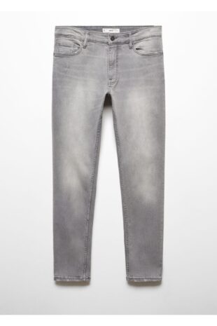 شلوارک خاکستری فاق نرمال مردانه مانگو 67010640