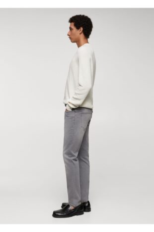 شلوارک خاکستری فاق نرمال مردانه مانگو 67010640