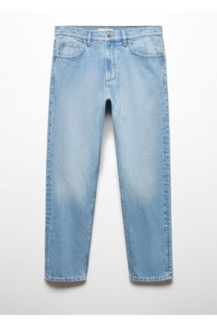 شلوارک آبی فاق نرمال مردانه مانگو 67020629