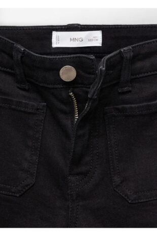 شلوارک سیاه فاق نرمال دخترانه مانگو 67030467