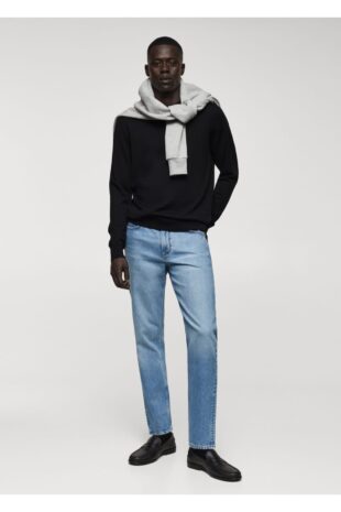 شلوارک آبی فاق نرمال مردانه مانگو 67030628