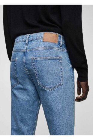 شلوارک آبی فاق نرمال مردانه مانگو 67030628