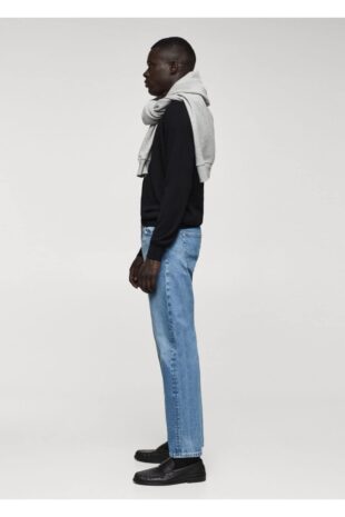 شلوارک آبی فاق نرمال مردانه مانگو 67030628