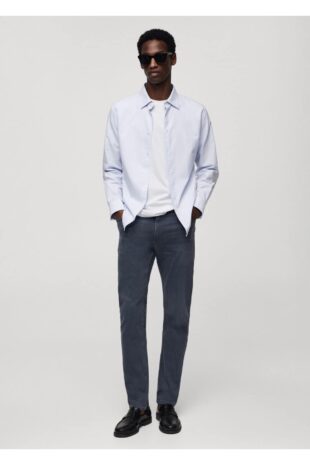 شلوارک خاکستری فاق نرمال مردانه مانگو 67032920