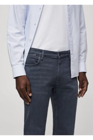 شلوارک خاکستری فاق نرمال مردانه مانگو 67032920