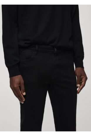 شلوارک سیاه فاق نرمال مردانه مانگو 67032922