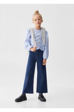 شلوارک آبی فاق نرمال دخترانه مانگو 67042913