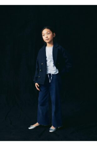 شلوارک آبی فاق نرمال دخترانه مانگو 67042913