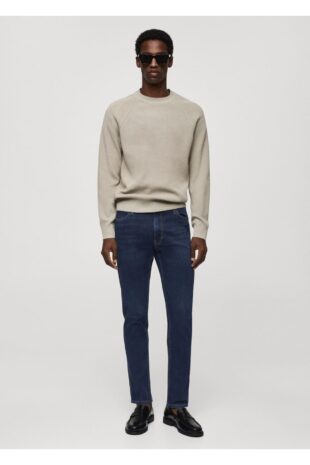 شلوارک آبی فاق نرمال مردانه مانگو 67082919