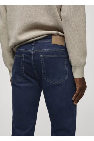 شلوارک آبی فاق نرمال مردانه مانگو 67082919