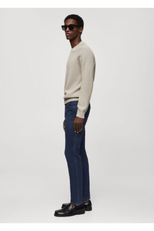 شلوارک آبی فاق نرمال مردانه مانگو 67082919