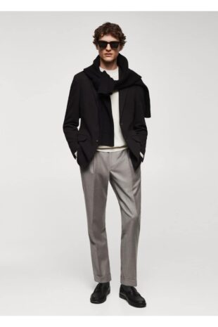 کت سیاه مردانه مانگو 67070624