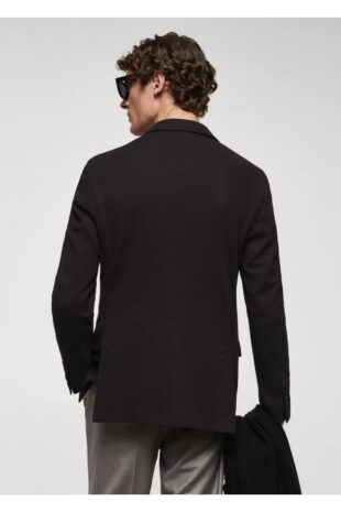 کت سیاه مردانه مانگو 67070624