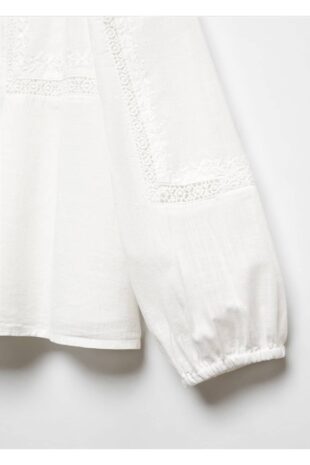 بلوز سفید دخترانه مانگو 67053687