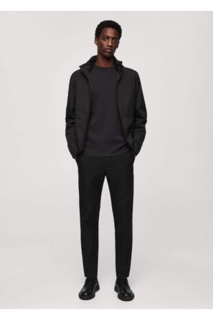 کت سیاه مردانه مانگو 67034444